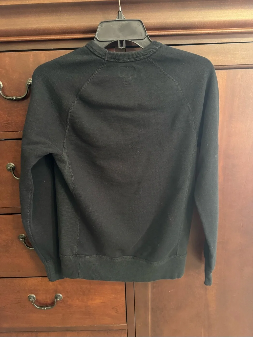 J. Crew Vintage Fleece Black Sweatshirt XS EUC